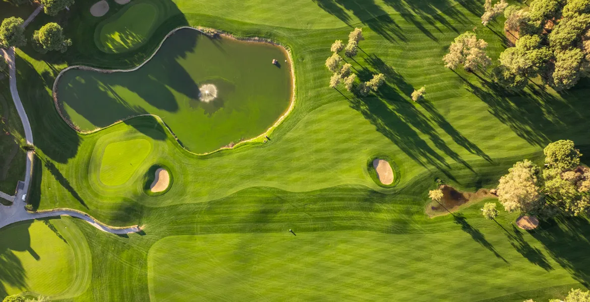 Kaya Palazzo Golf Club · course and lake from above