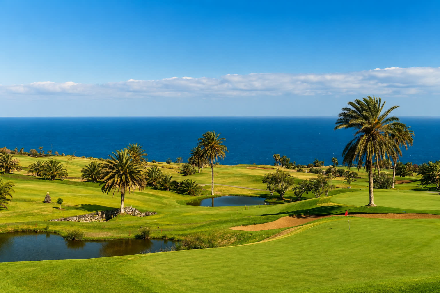Golf course overlooking the Mediterranean